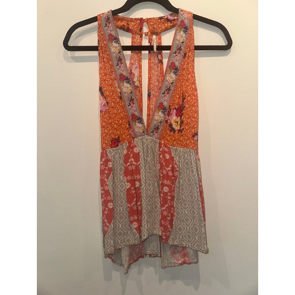 Boho Patchwork Sleeveless Tunic Top - image 1